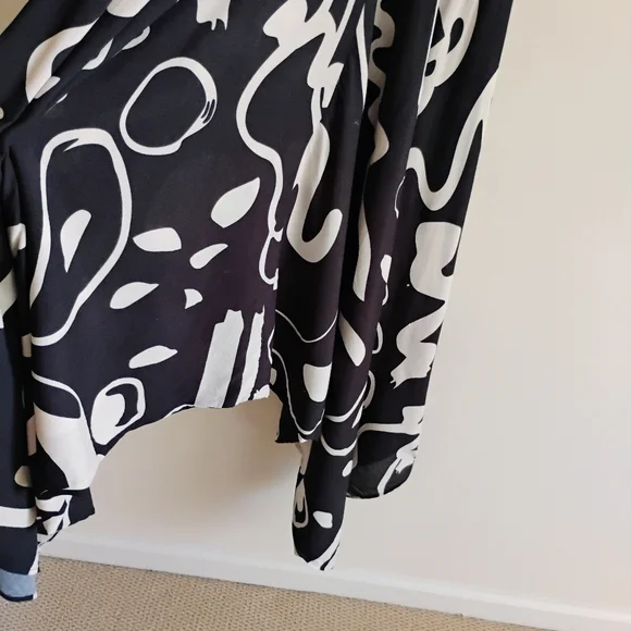 World Market Goa Harem Jumpsuit Black Baggy Romper Abstract Artsy S/M SIZE 2-8 - Picture 6 of 12